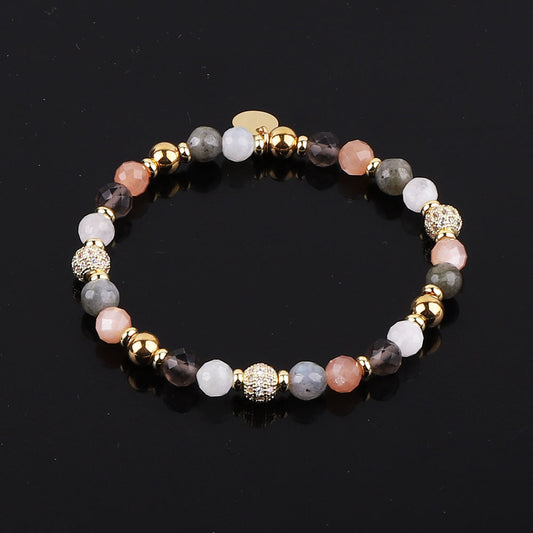 6MM Natural Stone Mix Gemstone Pink tone