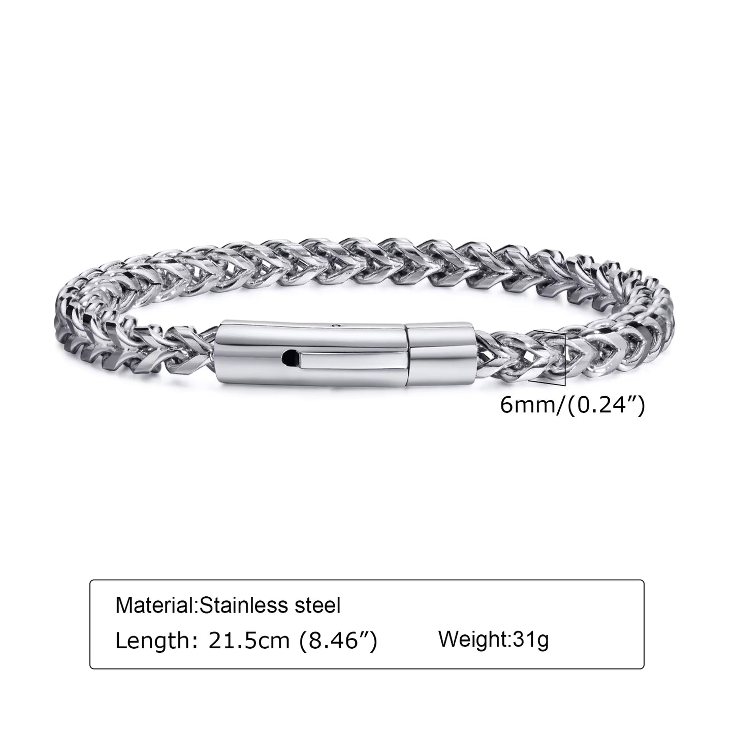 Vintage Stainless Steel Chain Bracelet