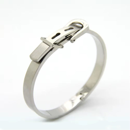 Silver Buckle Bangle